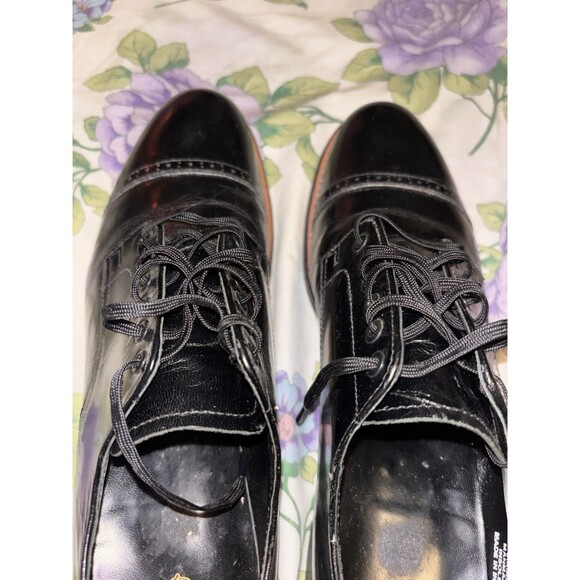 Men\'s Stacy Adams Madison cap toe oxford black dress shoes 9D main image 6